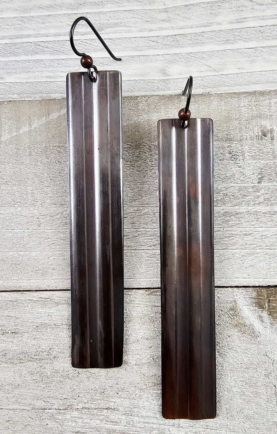 Copper Beam Earrings