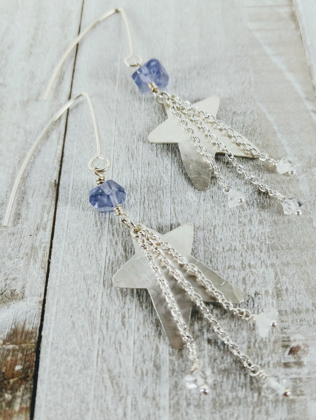 Sterling Silver Earrings with Iolite