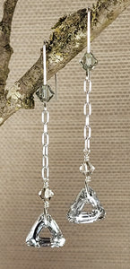 Swarovski Triangle Earrings