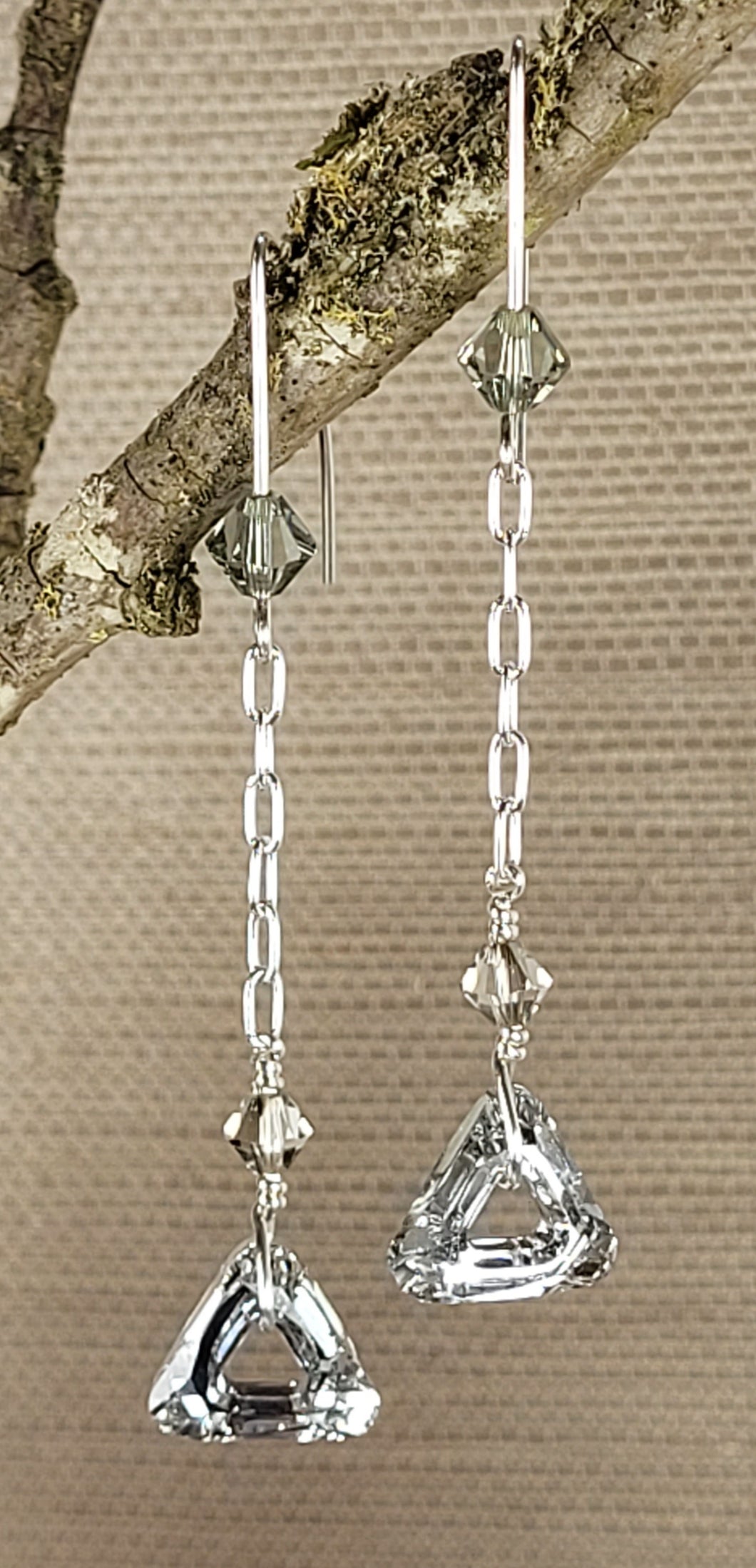 Swarovski Triangle Earrings