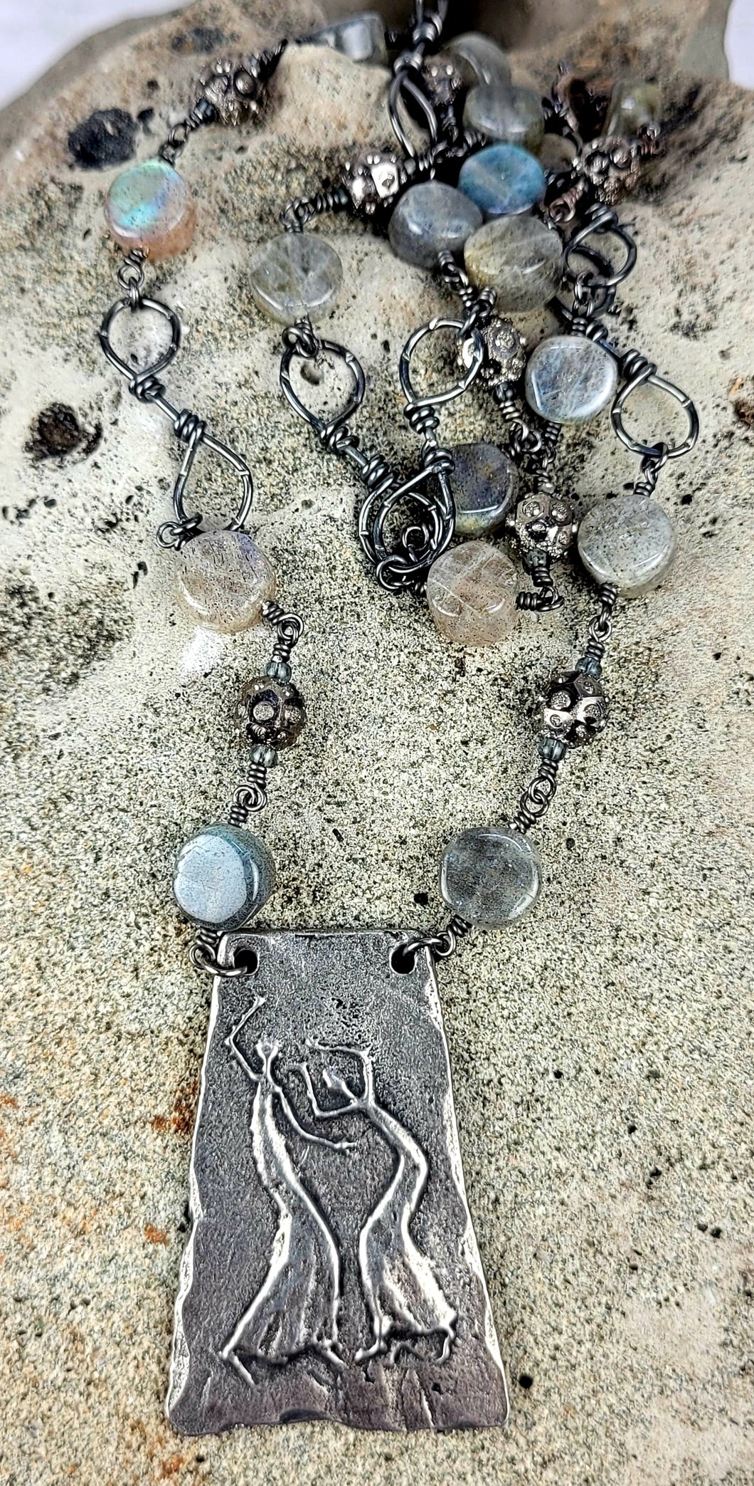 Labradorite & Luna Dancing Goddess Necklace