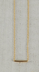 Gold Filled Tiny Tube Necklace