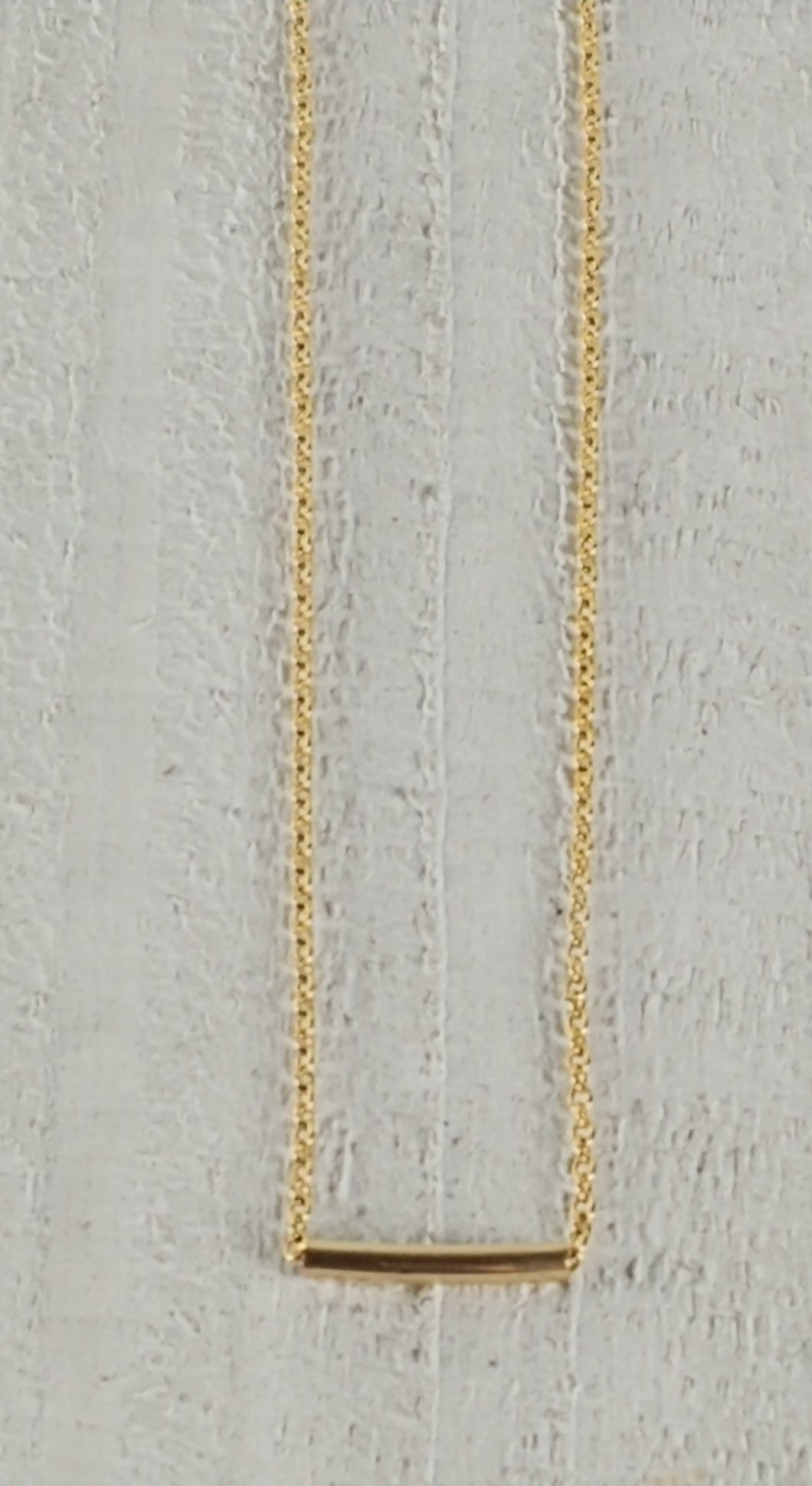 Gold Filled Tiny Tube Necklace