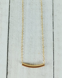 Gold Filled Tube Necklace